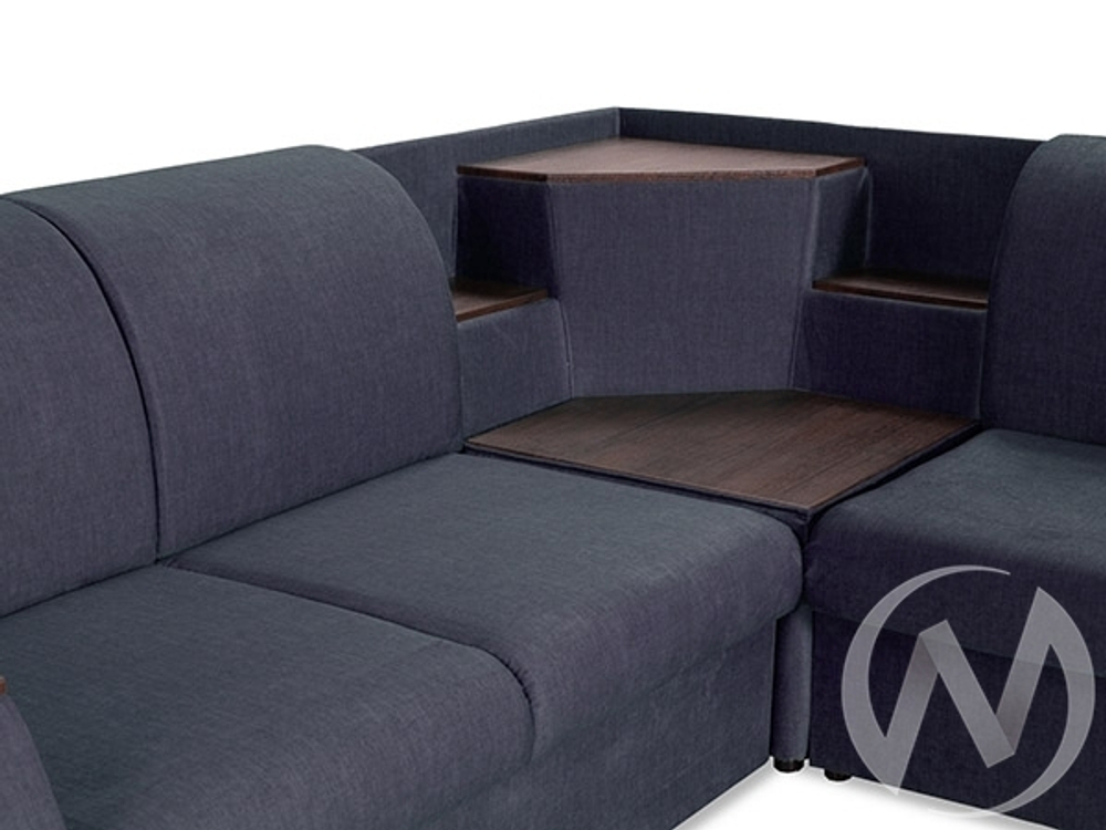 Диван угловой Сенатор (ДУ) 2022 SQUARE 19 (велюр синий)