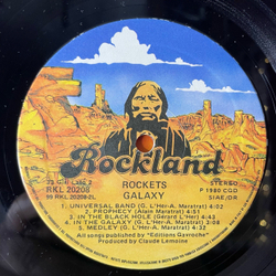Винтажная виниловая пластинка LP Rockets Galaxy (Италия 1980)