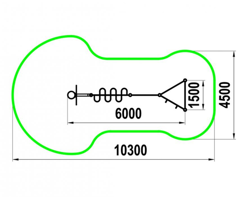 Уличный комплекс для воркаута W-06-006