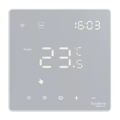 Термостат программируемый ArtGallery 16А с Wi-Fi для электрич. теплого пола моноблочный бел. SE GAL000138