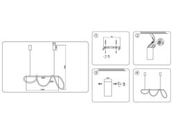 Ambrella Подвесной светодиодный светильник с пультом Line FL10535