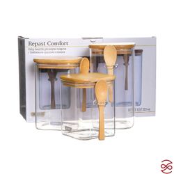 Набор ёмкостей для сыпучих продуктов Repast Comfort 800/1100/1300 мл (3 шт)