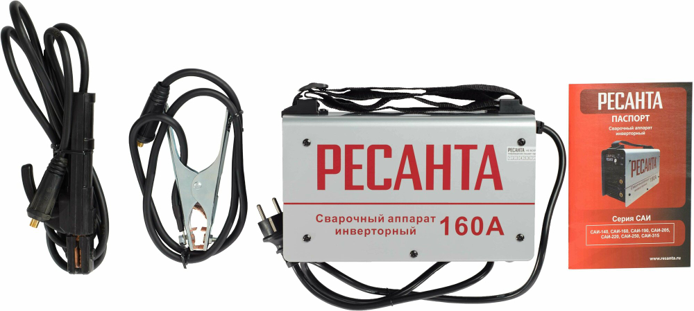 Сварочный аппарат инверторный Ресанта САИ-160 (ММА, 160 А, ПВ - 70%)
