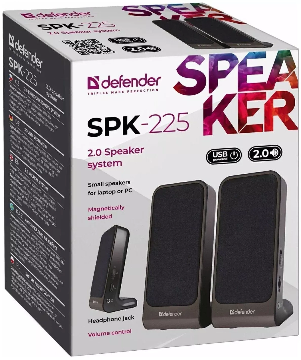 Компьютерная акустика Defender SPK-225 2*2Вт USB