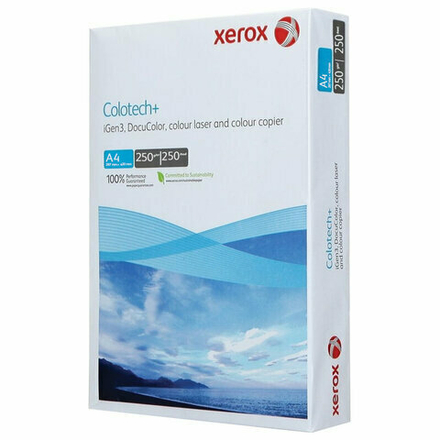 Бумага для цветной лазерной печати А4, 250 г/м2, 250 л., XEROX COLOTECH+ Blue, Австрия, 161% CIE, 003R94671