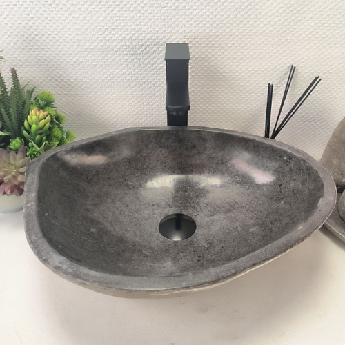 Раковина из речного камня RS-63660 (50*39*15) 0122
