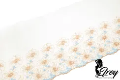 05-121 Вышивка на неэл. сетке 23 см, телесный/голубой