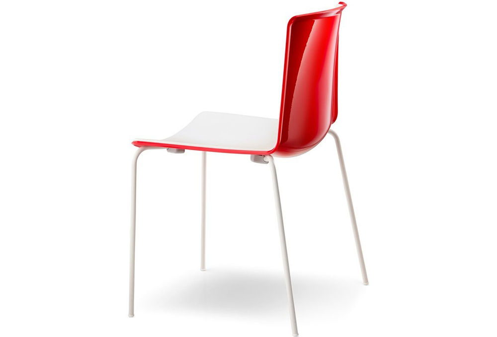 Стул пластиковый Pedrali Tweet, белый, красный, белый