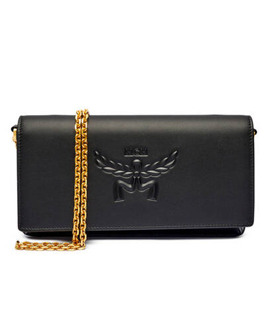 Кожано кошелек MCM - черный(MYLEAAC01)