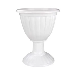 Вазон Жасмин 18л. белый на высокой ножке (комплект 5 шт)