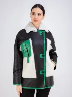 Дубленка женская натуральная оверсайз Турциz