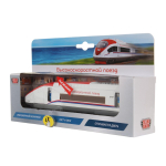 Модель ин. мет. "Поезд скоростной" 18,5см, свет+звук, открыв. двери в коробка (Технопарк)