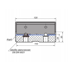 Резиновая накладка (РТИ-СЕРВИС 1017К) для подъемников "Peak", "AE&T", "AMGO", "Avik", "СтанкоИмпорт", "Fagihi", кордированная