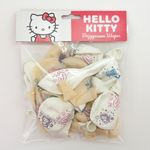 Шар (12''/30 см) Hello Kitty, С Днем Рождения!, Белый (200)/Прозрачный (600), кристалл, 4 ст, 25 шт.
