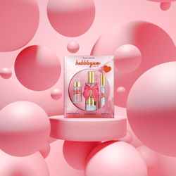 Набор Bijoux Indiscrets Bubble Gum Play Kit: блеск для губ, разогревающее масло, лубрикант 2в1