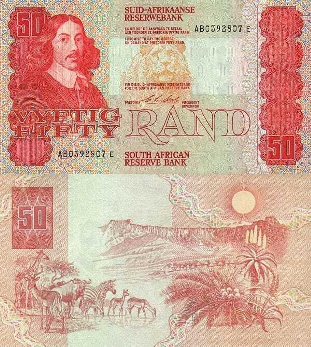 Южная Африка / ЮАР 50 рандов 1984-1990 Дикая природа UNC
