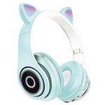 Полноразмерные Bluetooth наушники Cat Ear P39M (голубой)