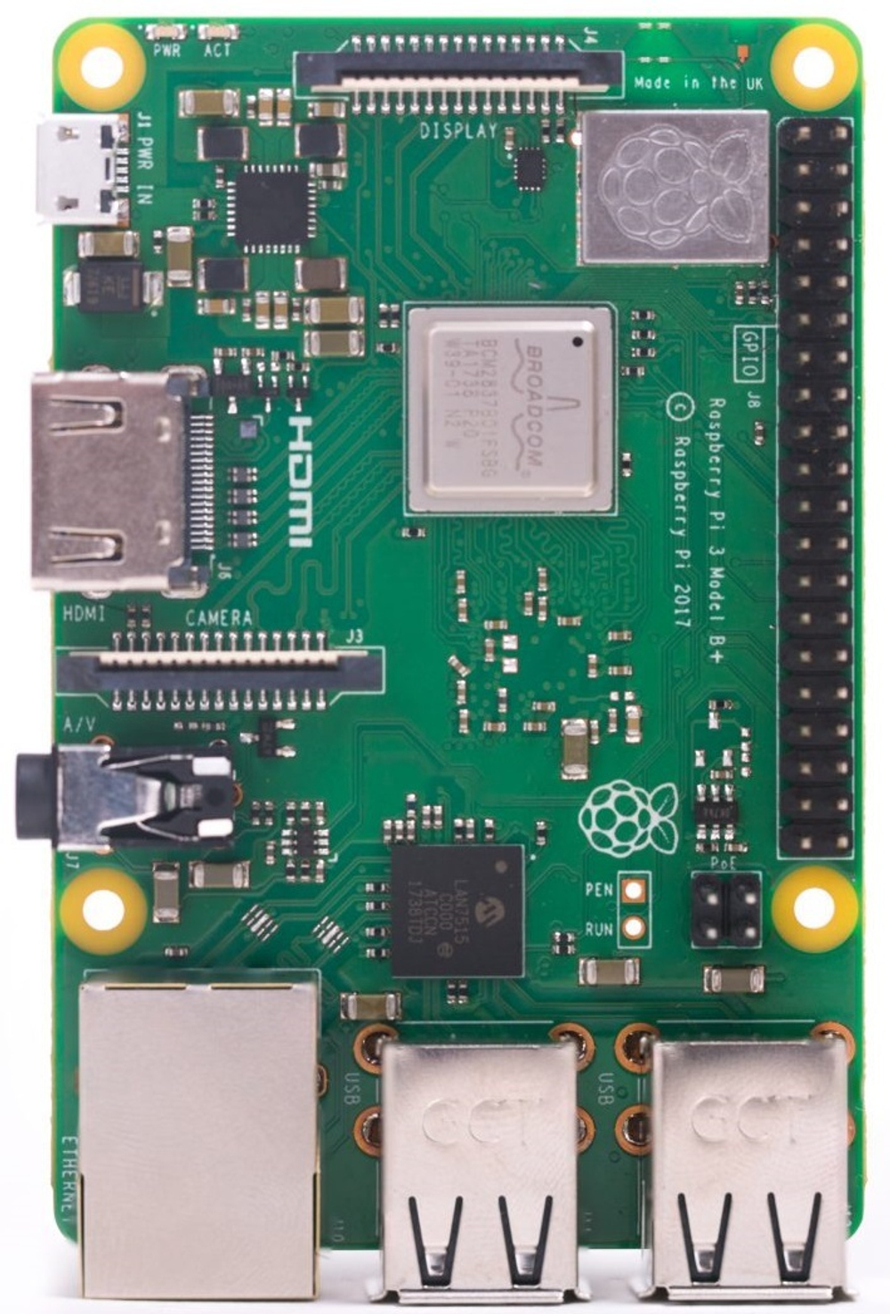 Микрокомпьютер  Raspberry Pi 3 Model B+