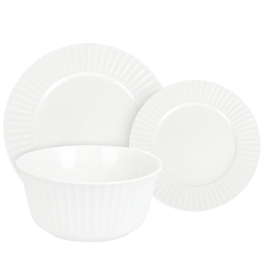 Столовый набор 12пр. "Мадлен" тарелка d=27см*4шт, тарелка d=21см.*4шт, салатник d=15, v=800мл.*4шт.