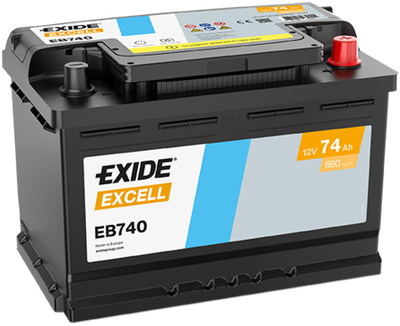 EXIDE - EB740-EXI - Akumulator za startovanje - Povrat artikla narucenog iz Njemacke nije moguc.