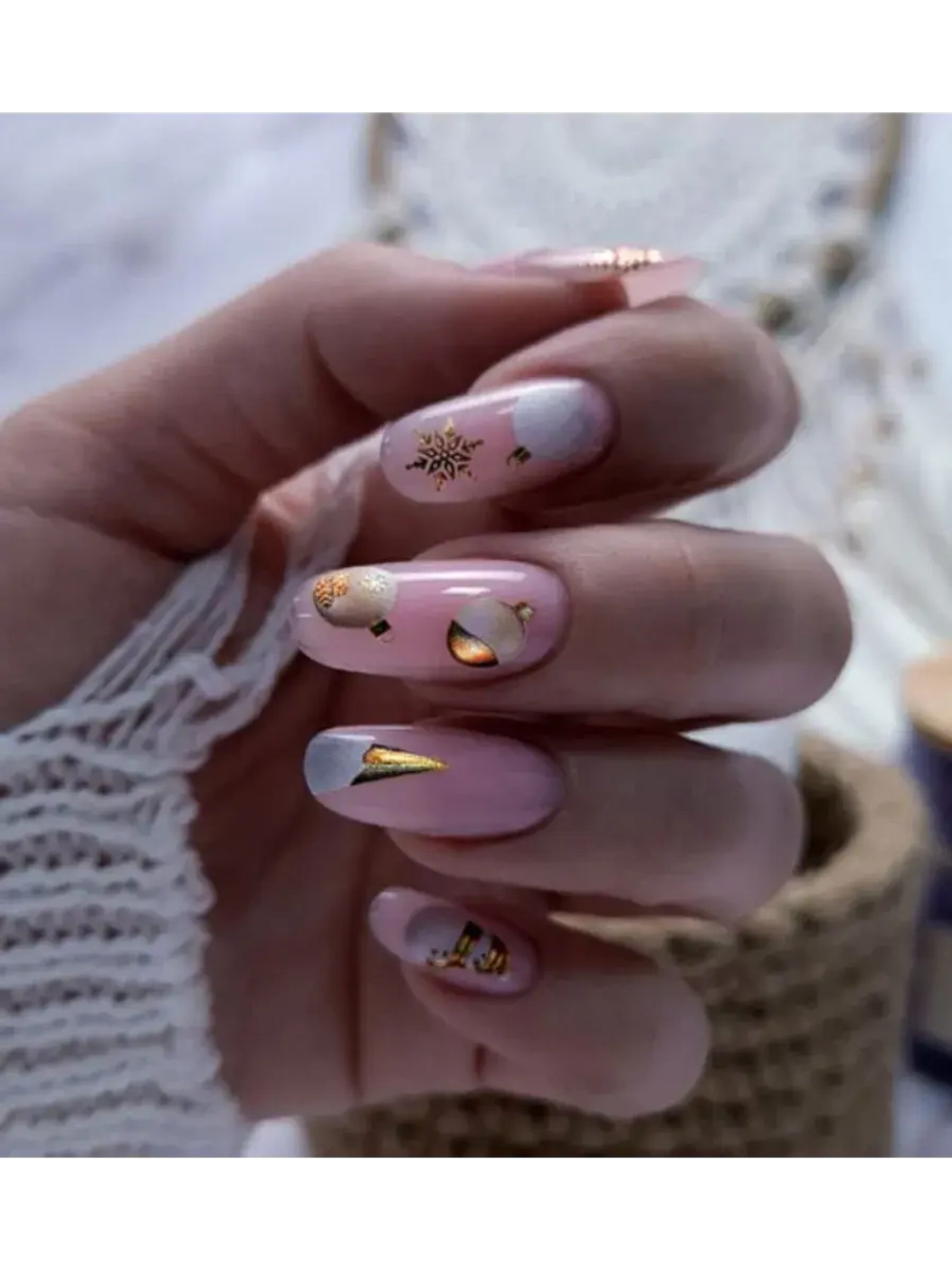 Lucky Rose Слайдеры наклейки для длинных ногтей 081