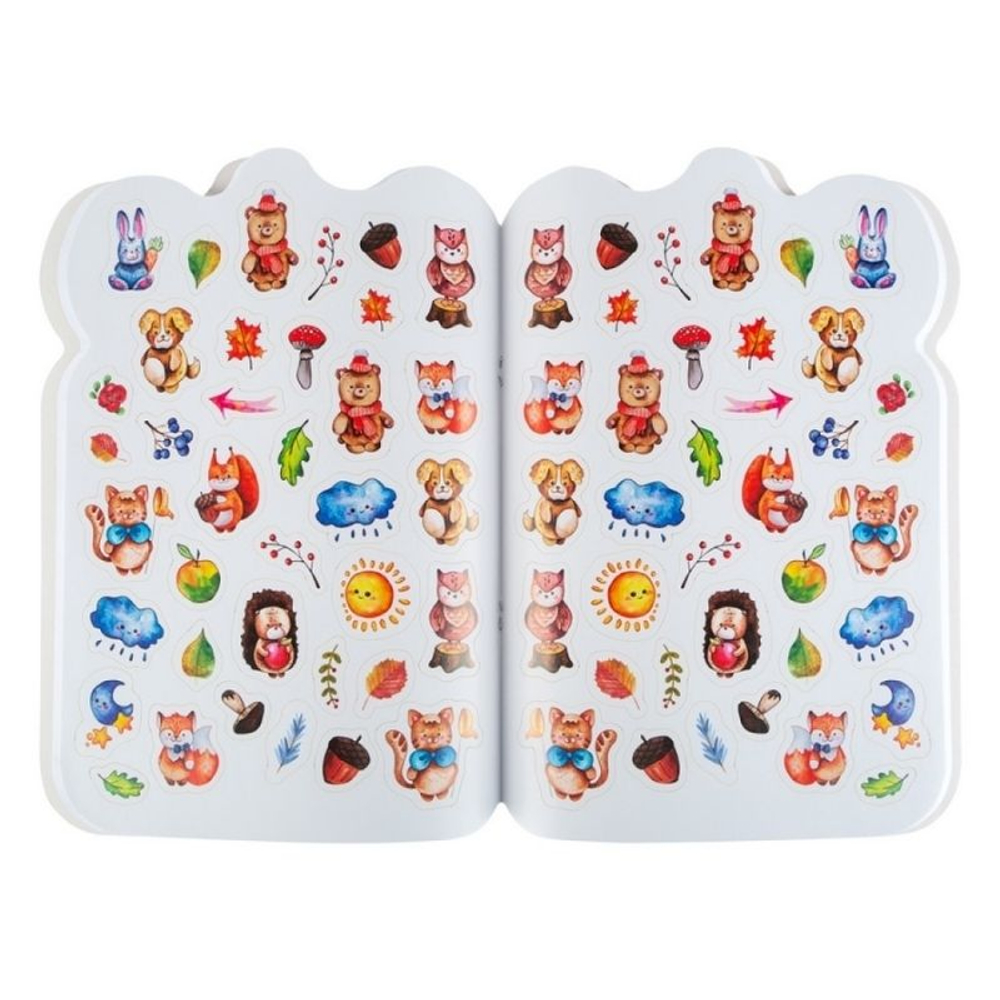 Альбом для рисования ЗХК "Цветик" "Мышка" с наклейками, 32 л., А4, на скрепке