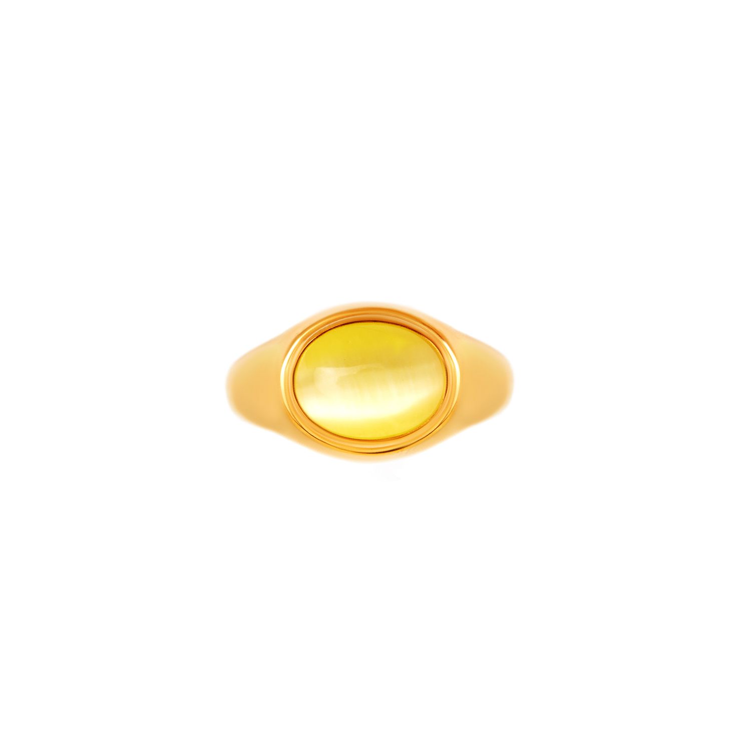 Кольцо Smooth Signet Ring – Yellow