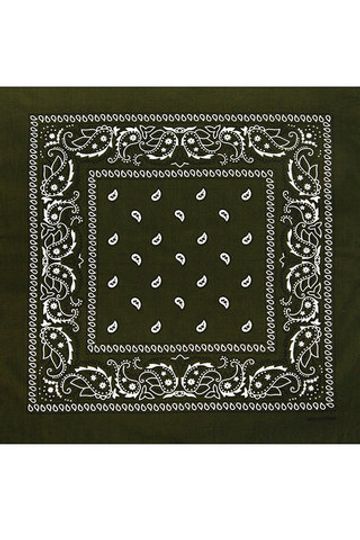 Бандана оливковая пейсли огурцы