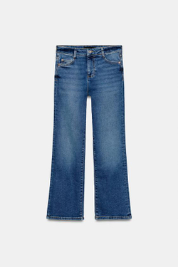 ZARA ДЖИНСЫ Z1975 MINI FLARE С ВЫСОКОЙ ПОСАДКОЙ, СИНИЙ