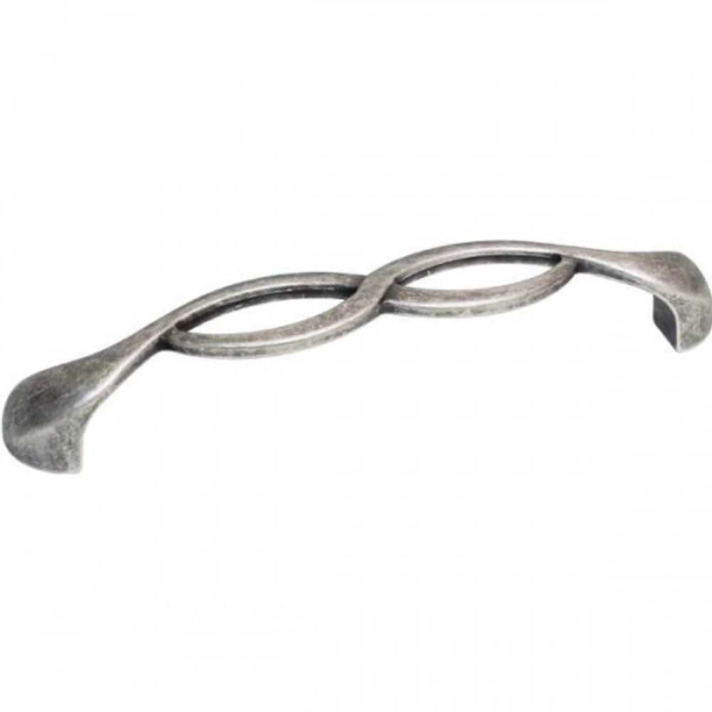 Ручка-скоба 128мм, отделка серебро античное купить с доставкой Казахстан