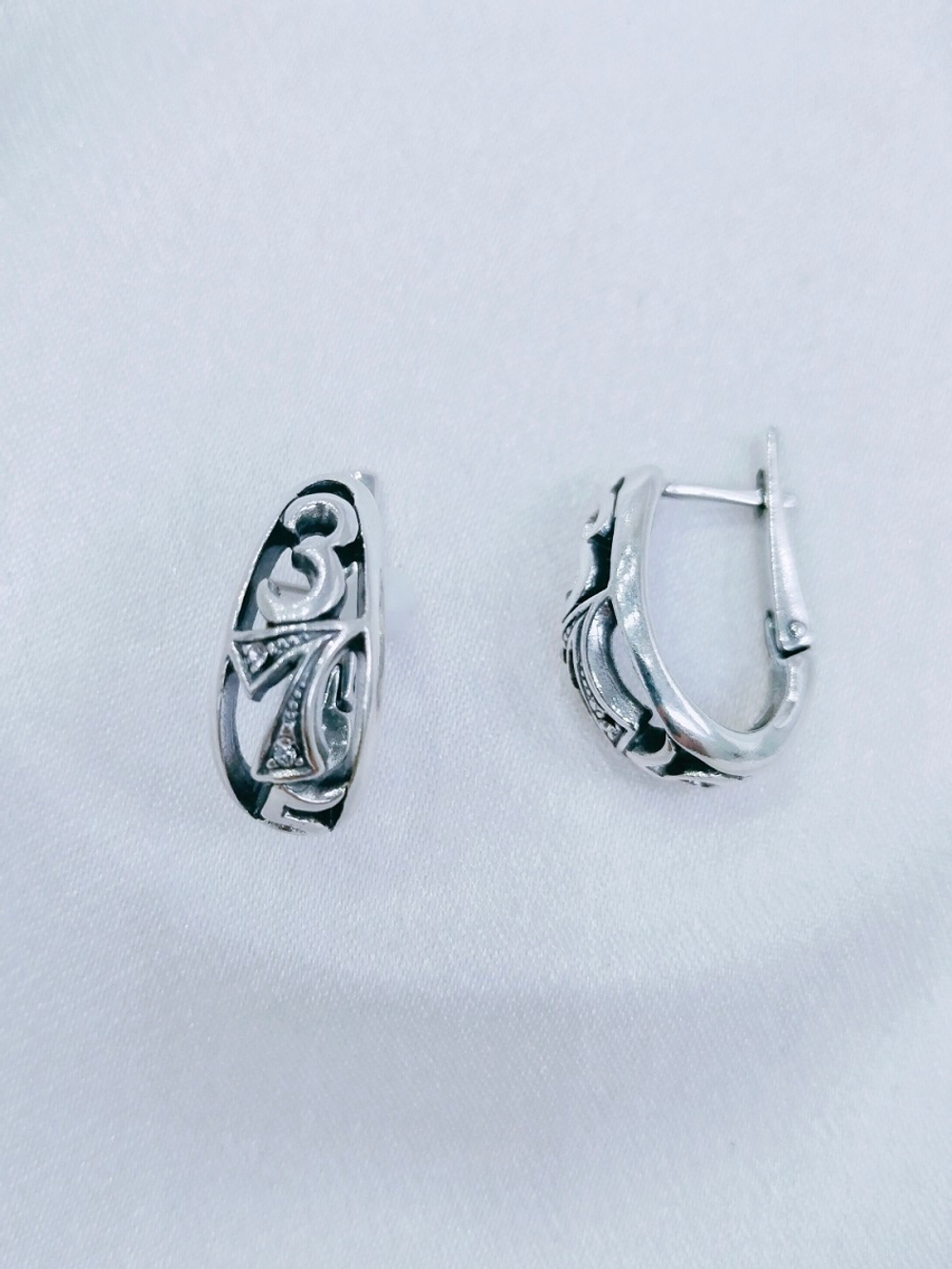 "Арифметика" серьги в серебряном покрытии из коллекции "Игрушки" от Jenavi с английским замком