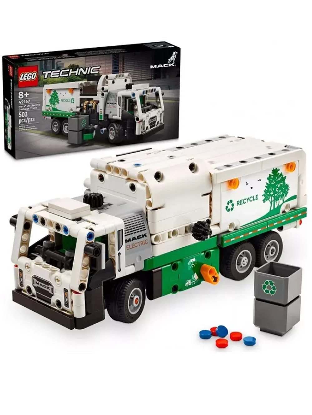 Лего Техник Электрический мусоровоз Mack LR 42167 Technic