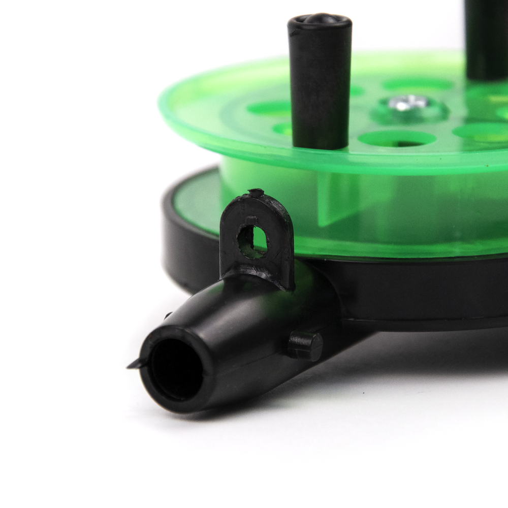 Зимняя удочка Три Кита Техно d-75, с пластиковой ручкой (хлыст стекловолокно), Зеленый