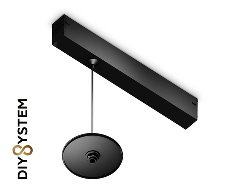 Крепеж трековый подвесной для корпуса DIY D85mm A2660 BK черный 240*42*25 H1500