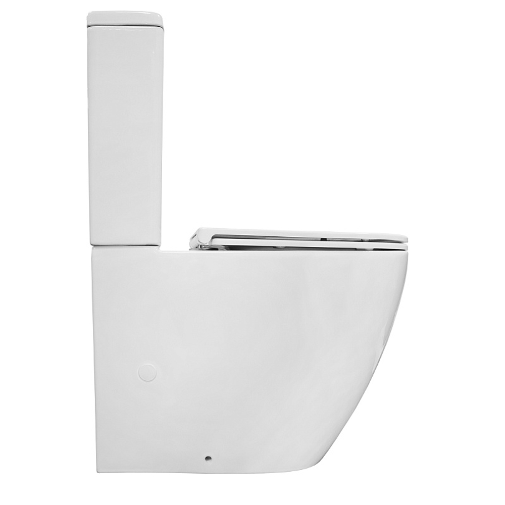 Унитаз-компакт Azario Grado 665х380х845 напольный, смыв "Торнадо", безободковый, с бачком и сидением микролифт (AZ-2141 UQ1)