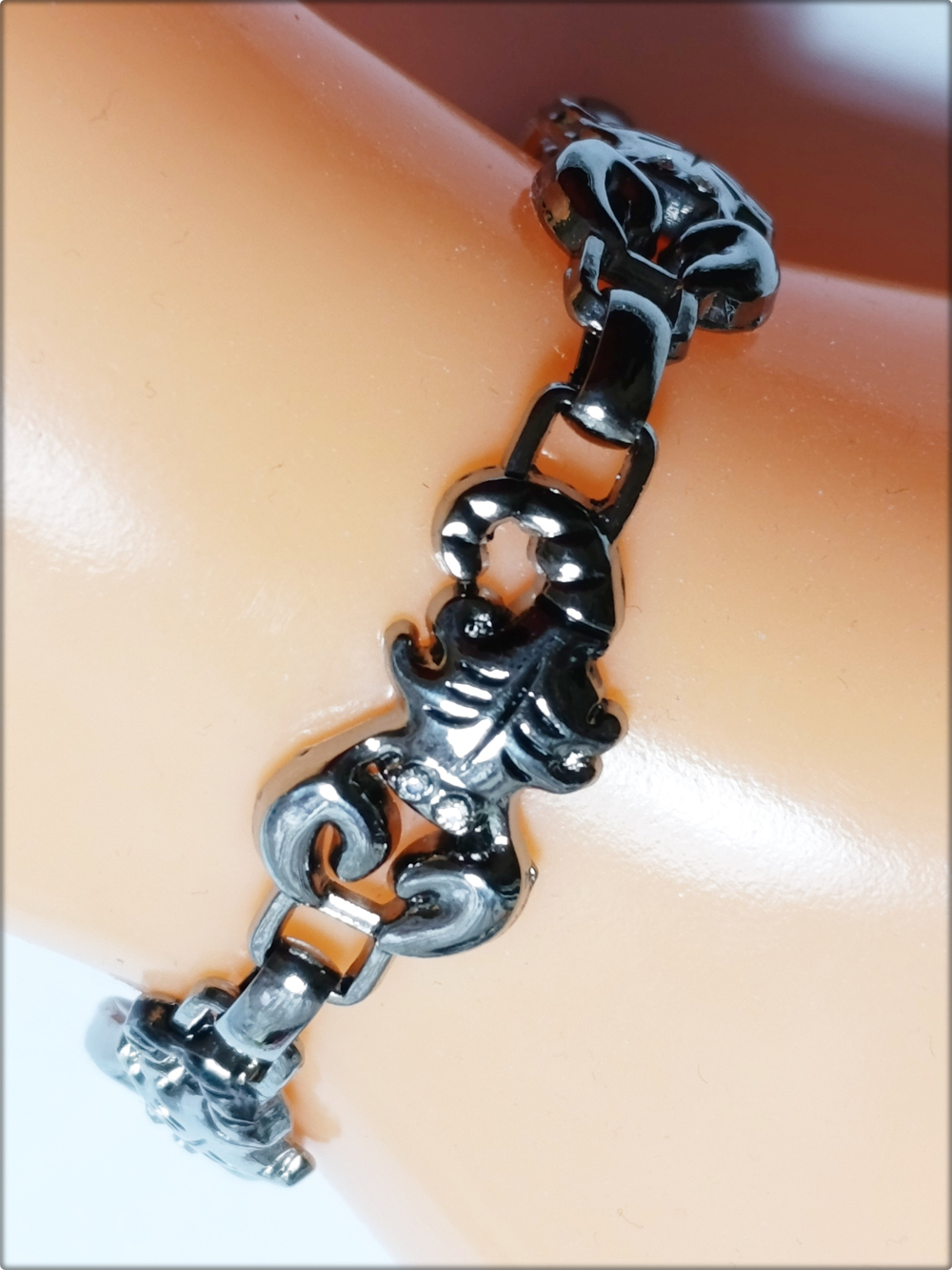 Стальной браслет на руку "Скорпионы" 20см. Stainless Steel.