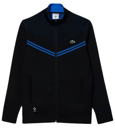 Мужская теннисная кофта Lacoste Tennis x Daniil Medvedev After Match Jacket - black/blue