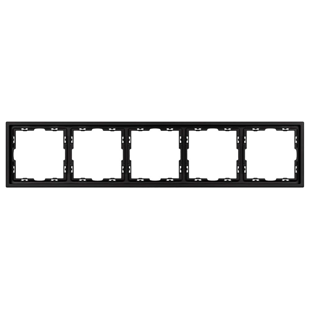 Рамка пластиковая FRM-NOBE-SFPL-5-BK (Arlight, Черный оникс) 054228