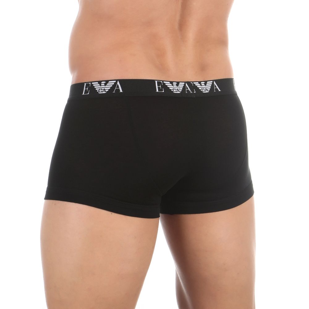 Мужские трусы боксеры черные набор из 2-х штук Emporio Armani 111210_CC715 00020