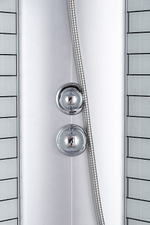 Душевая кабина Loranto 80х80х215 поддон 25см, белый кирпичный узор, матовое стекло 4мм, профиль хром (CS-6680-25FW)