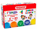 Гуашь 6цв. по 20мл. "Эники-беники New" (Пифагор)