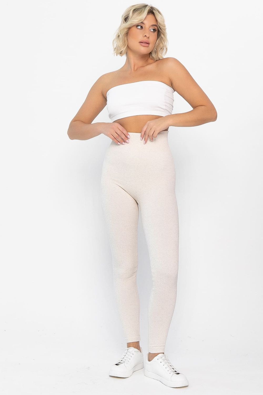 Лосины в рубчик утепленные (экрю) Б14805-7М LT Collection