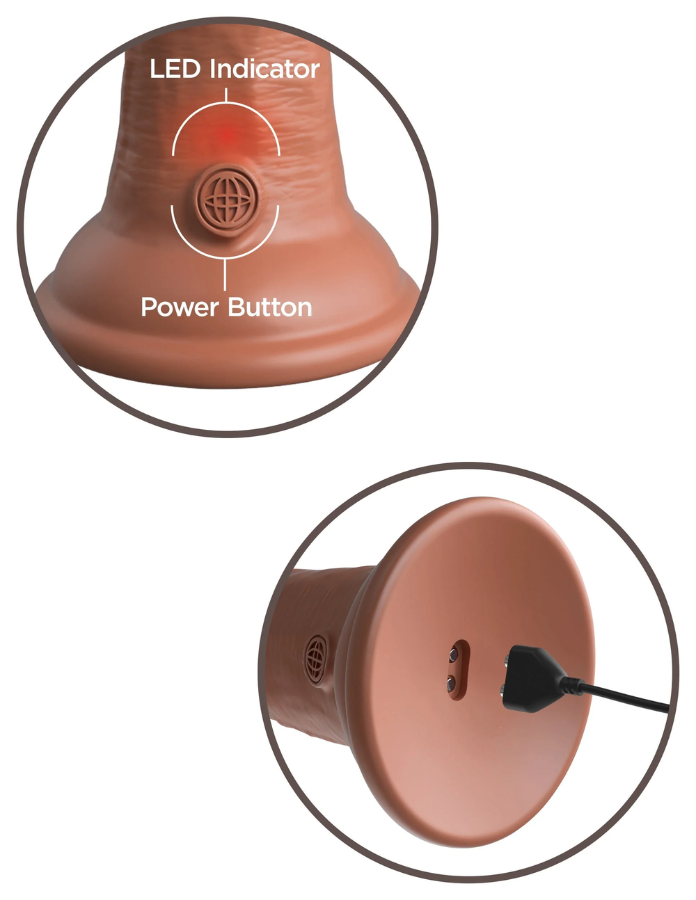 Вибратор KC Elite 8"" Vibrating Silicone Dong - Tan Pipedream 577822PD