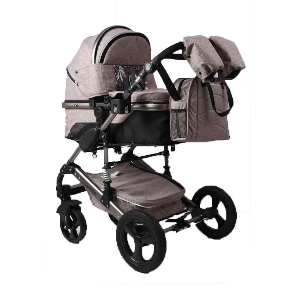 Детская коляска Luxmom 555 2в1 (бежевый)
