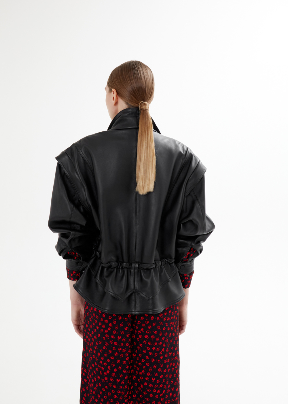 Куртка кожаная, чёрный