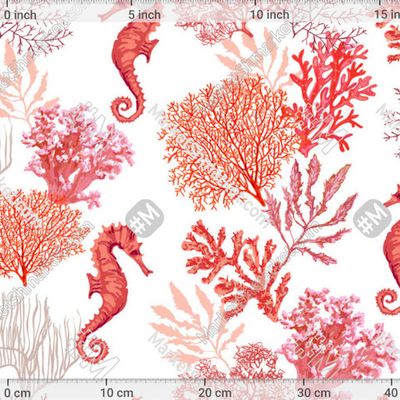 Кораллы и морские коники by HannaStudio 233 DPI