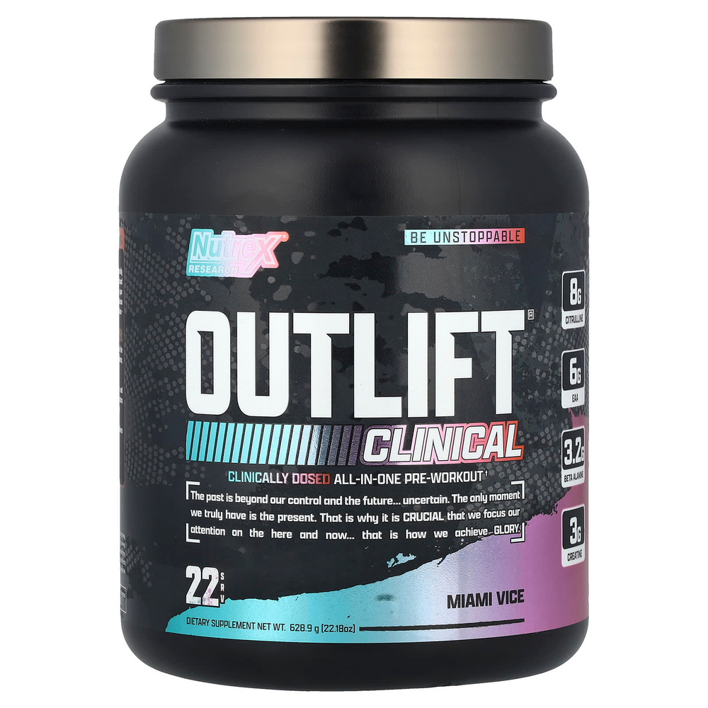 Nutrex Research, Outlift® Clinical, Miami Vice, 628,9 г (22,18 унции)