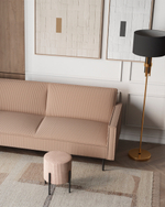 Диван прямой Кассель велюр рельефный бежевый