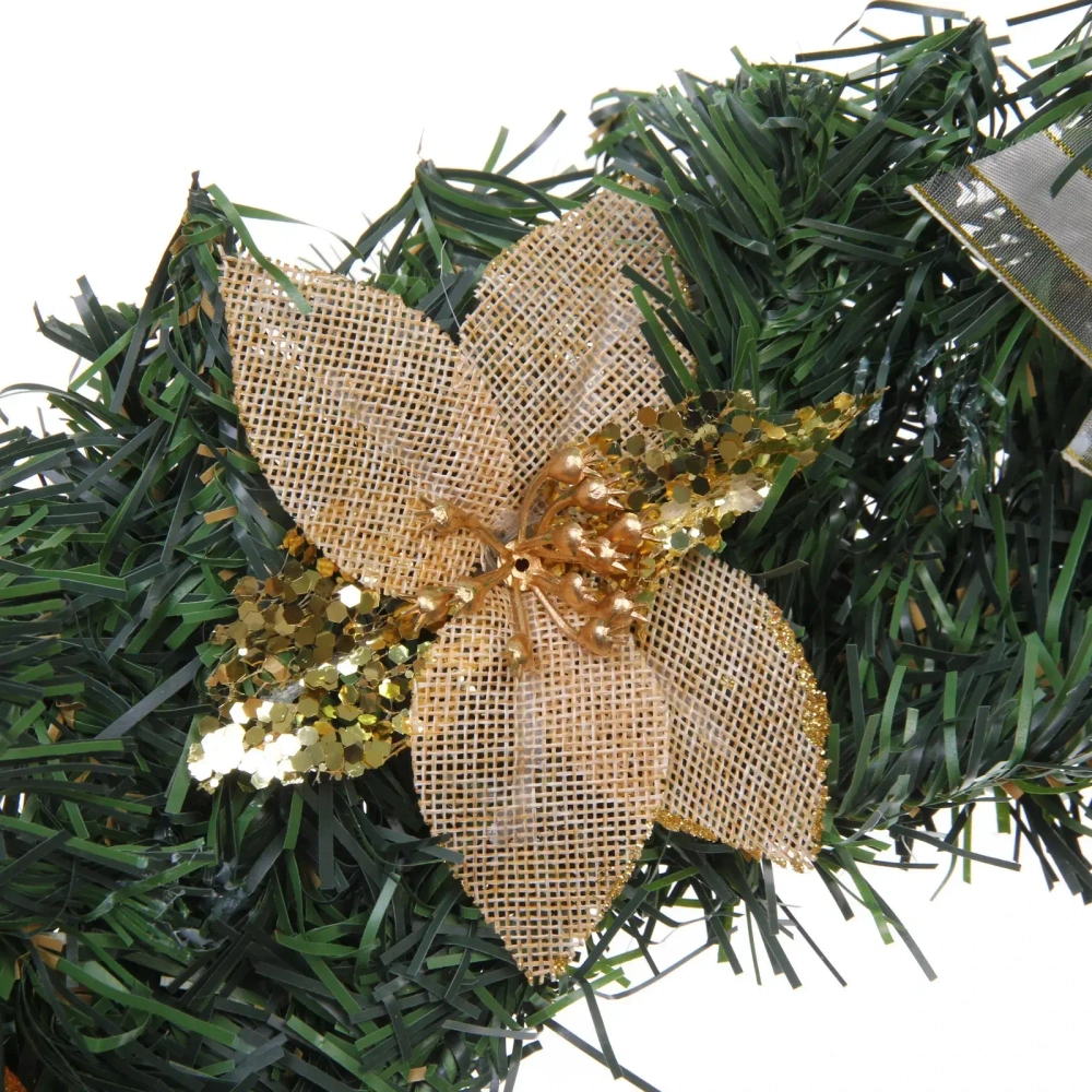 Венок хвойный «Зимние подарки» d-50 см, золото