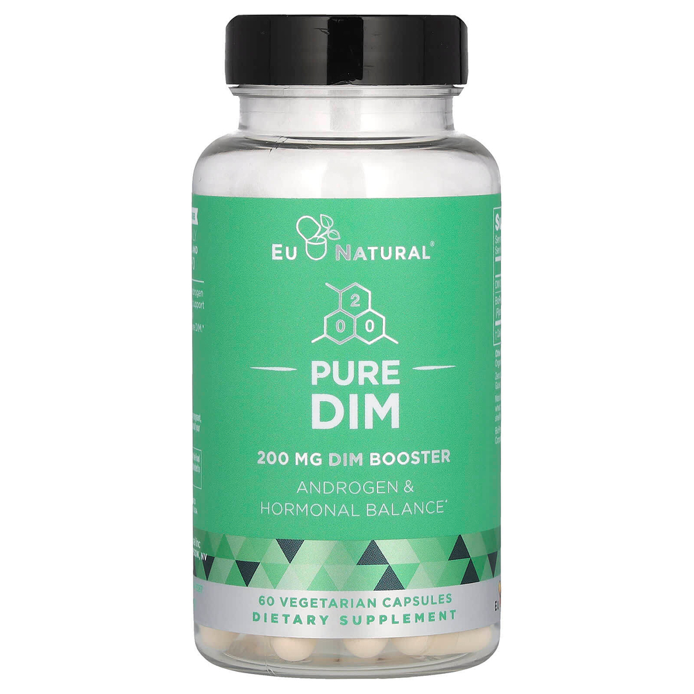 Eu Natural, Pure DIM, 200 мг, 60 вегетарианских капсул